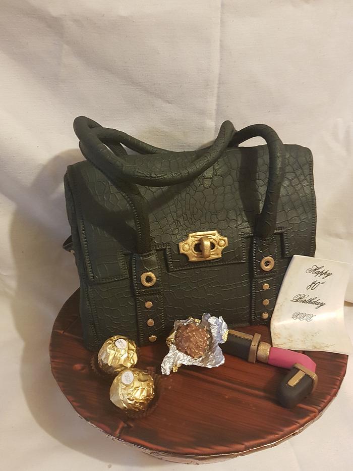 Special 80th handbag cake
