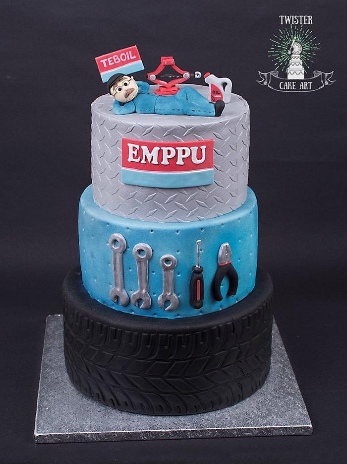 Sweet Creations by B - Birthday Cake for a mechanic. #sweetcreationsbyb |  Facebook