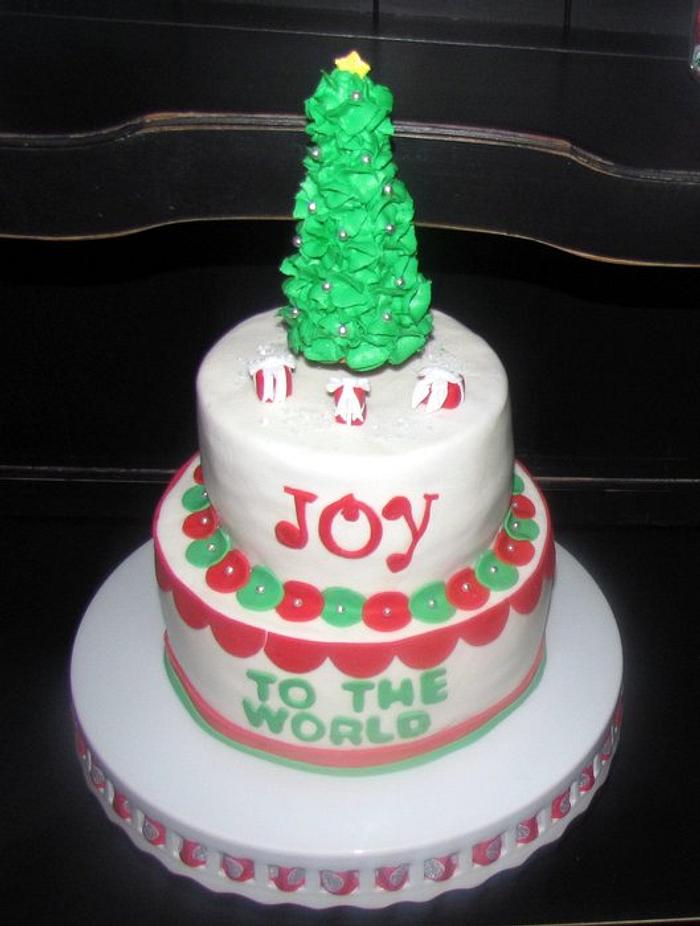 Joy to the World Christmas Cake