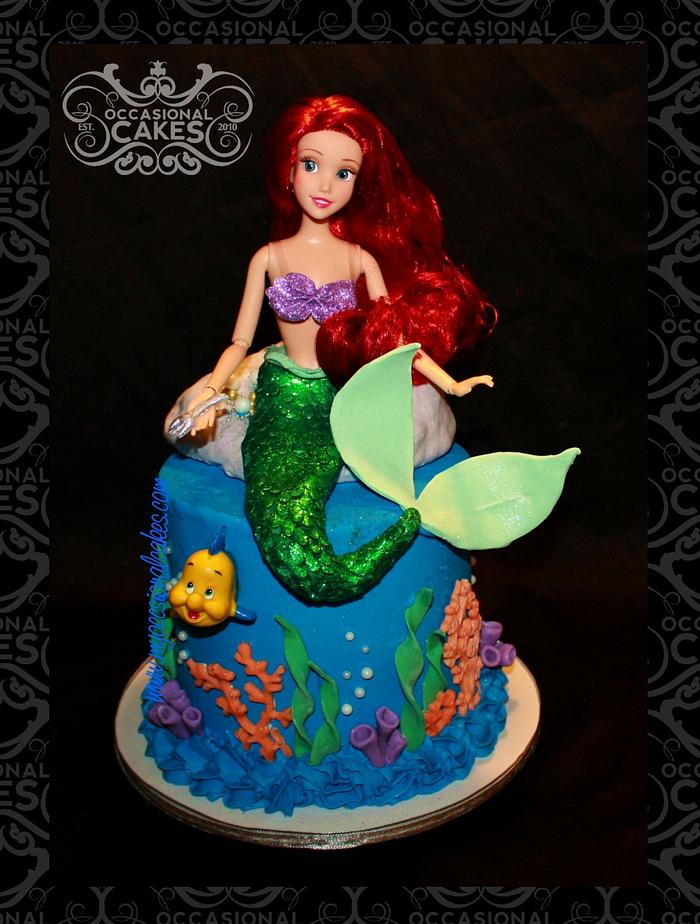 mermaid doll cake