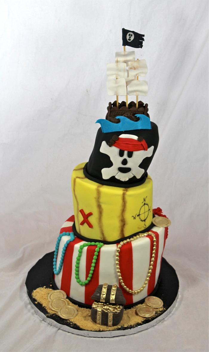 pirate theme cake