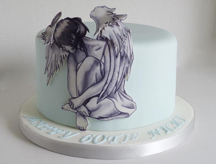 60th Birthday Angel cake