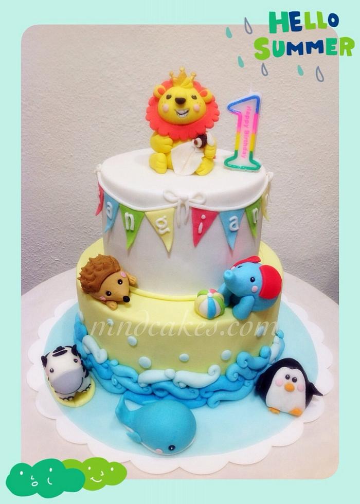 Baby Animal Toys Cake