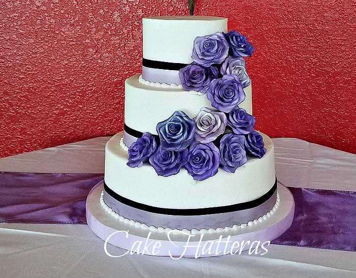 Purple Rain Wedding Cake