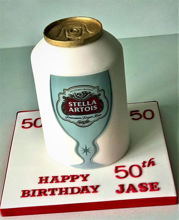 Stella lager Beer Birthday cake topper any name & Age | eBay