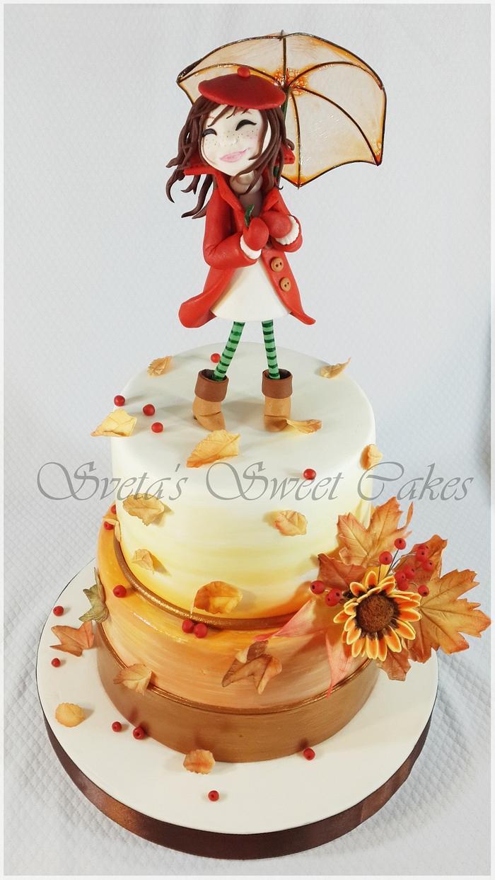 Autumn Birthday Cake