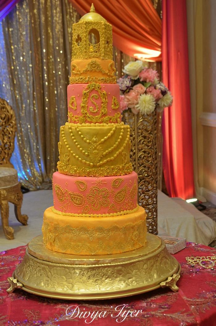 Indian wedding Cake 