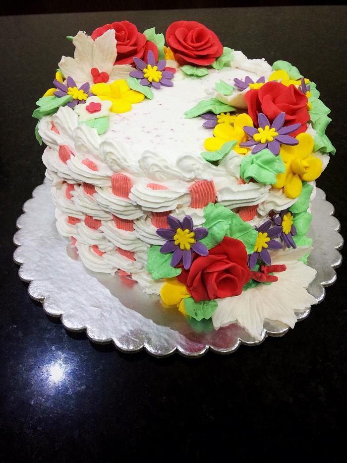 Flower bouquet cake