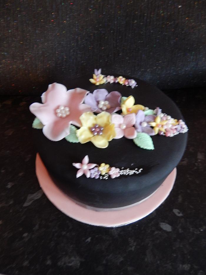 surprise flower cake