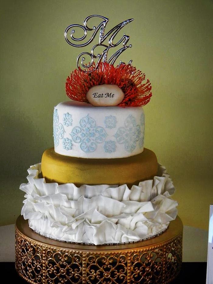 Alice and Wonderland Wedding Cake