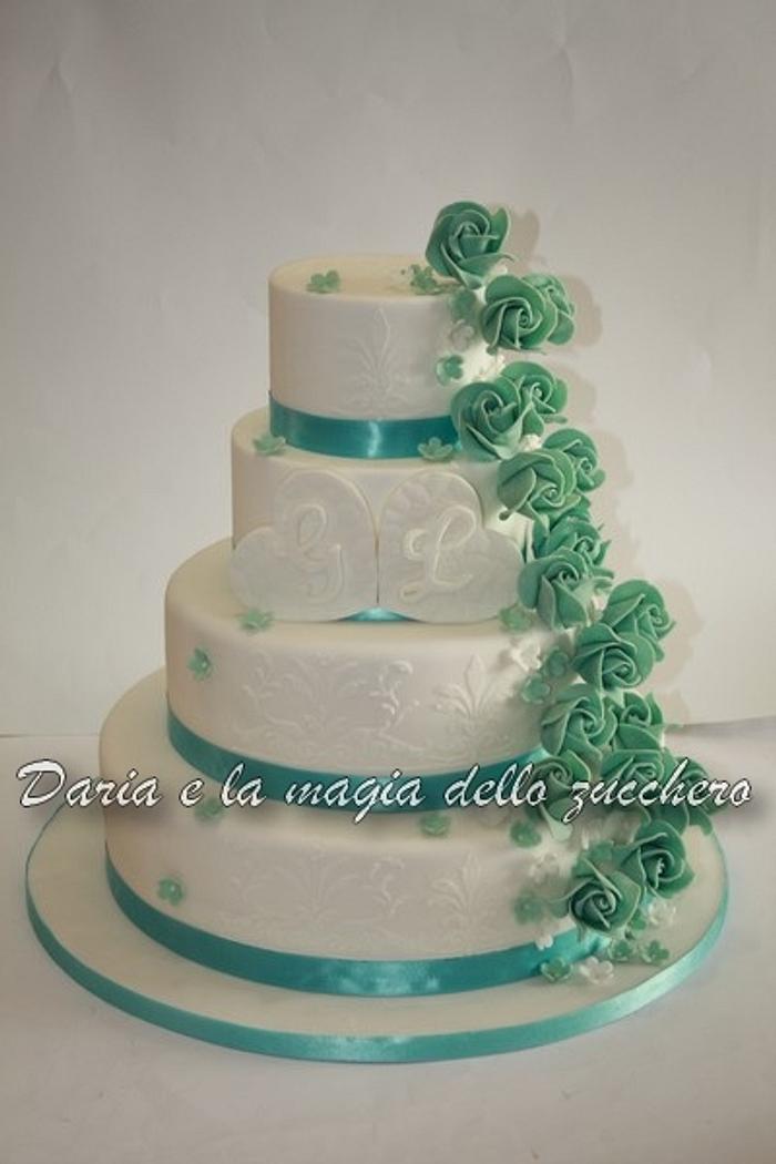 Tiffany wedding cake