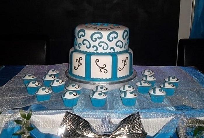 18bday blue cake....