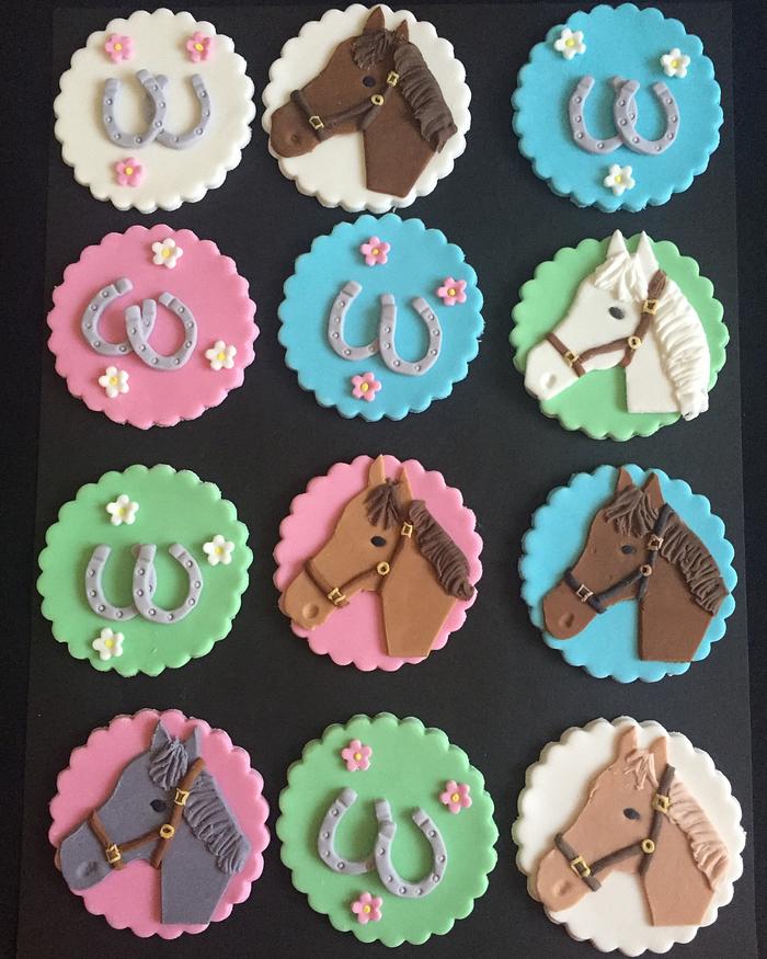 Horse Themed cupcake toppers