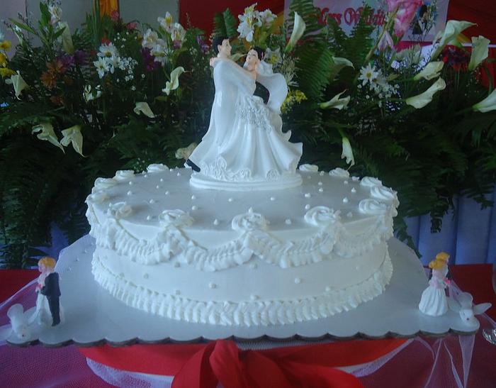 A cake I made for a Mass Wedding!