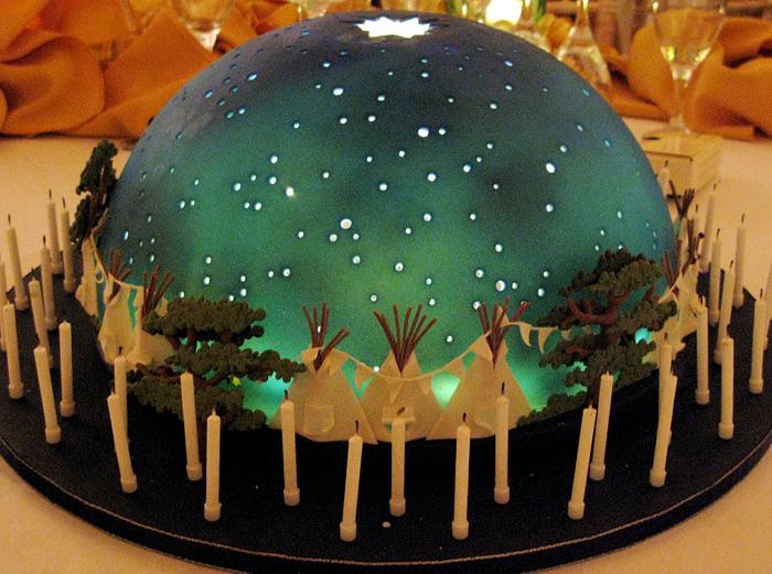 Tipi Village Birthday Cake