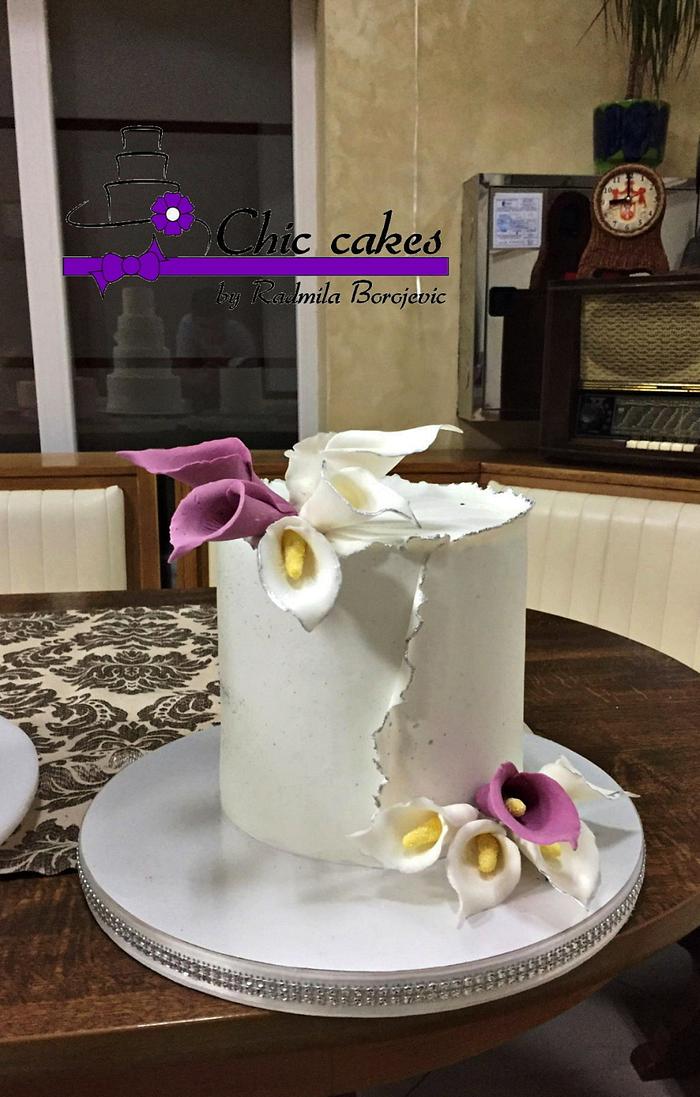 Calla lily cake