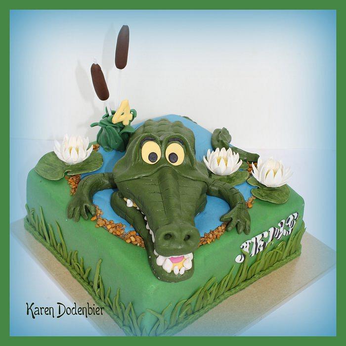 Alligator Birthday Cake Tutorial - My Cake School