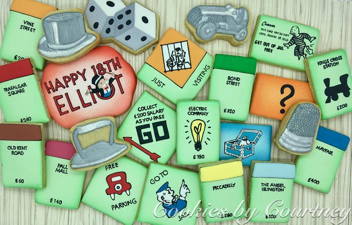 Monopoly Birthday Cookies