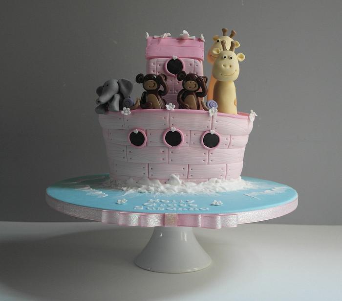 Girly Noah's Ark cake