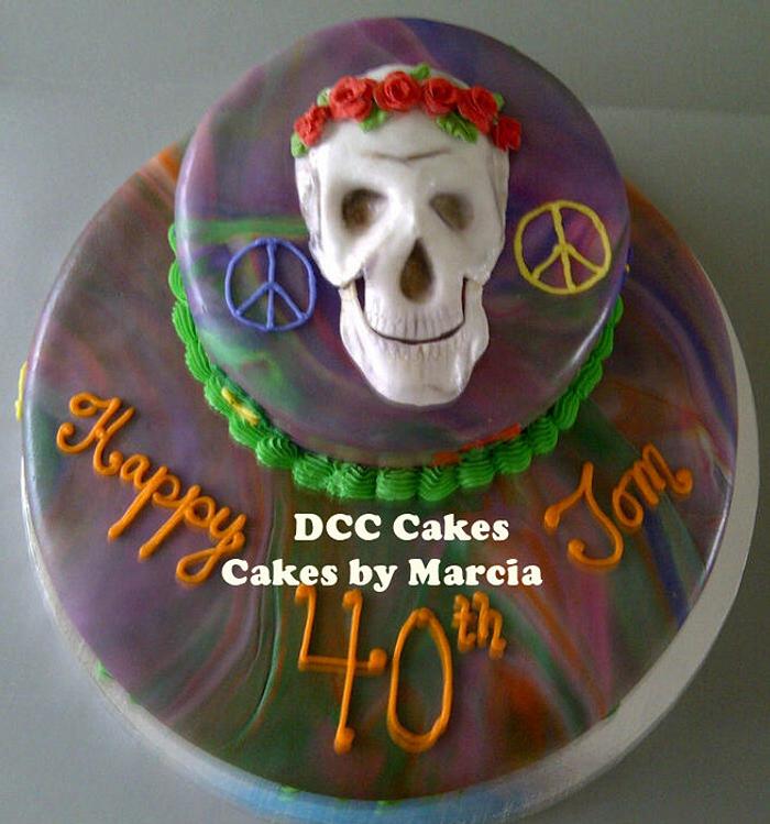 Grateful Dead Male Birthday Cake
