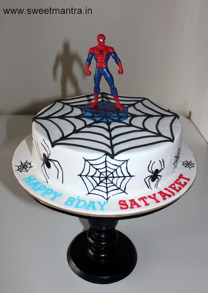 Spiderman Themed Birthday Cake | postresymas