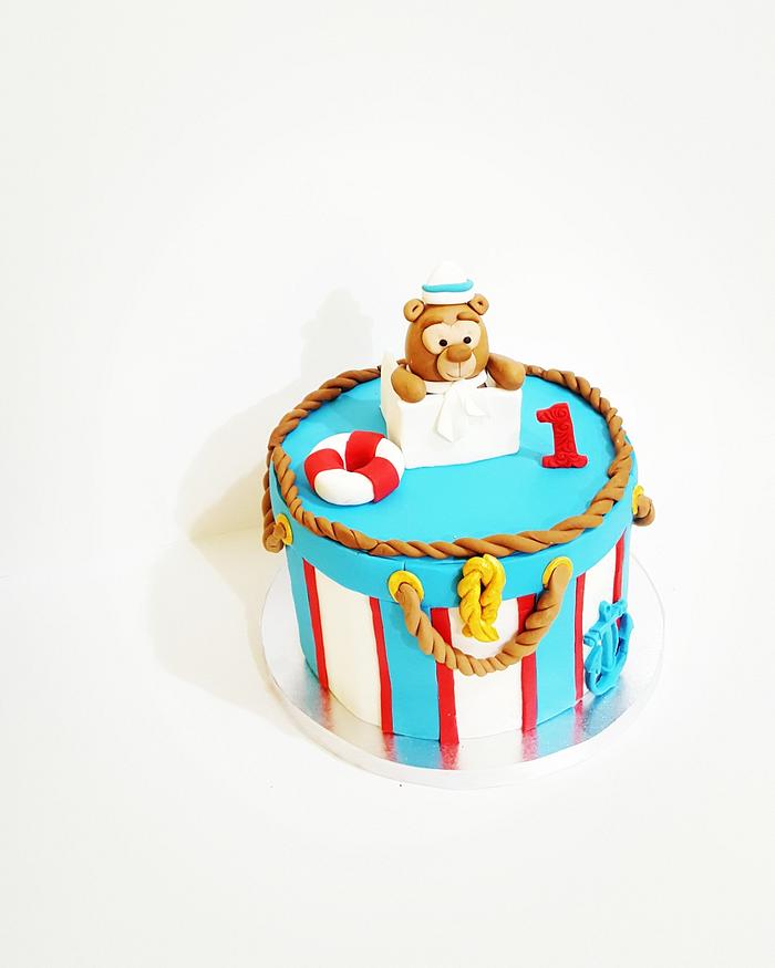 Sailor teddy bear  theme cake 