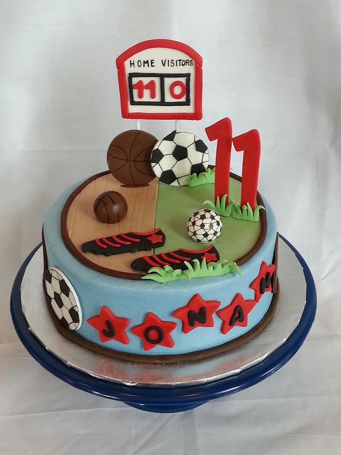 Soccer/Basketball cake