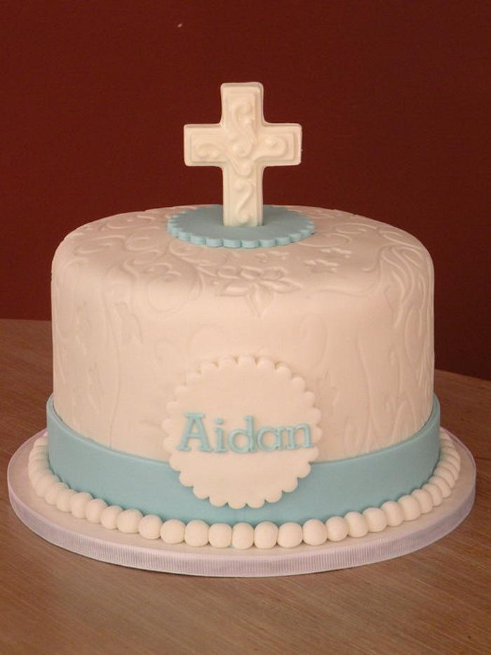 1st communion cake & cupcakes
