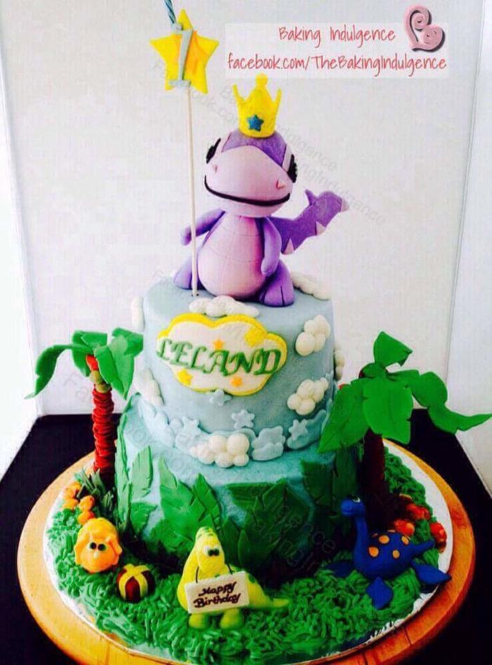 Leland's Dragon and Dinosaurs Jungle Cake