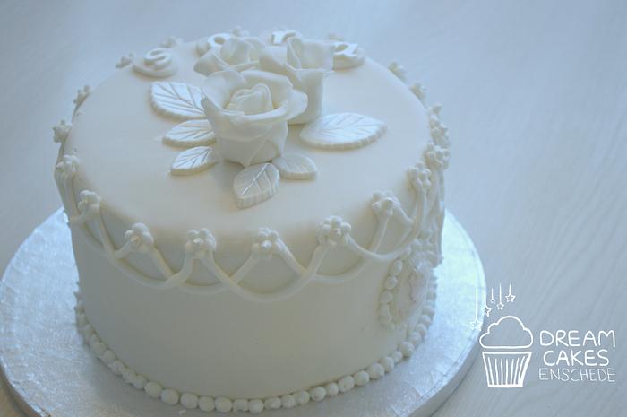 White elegant cake!