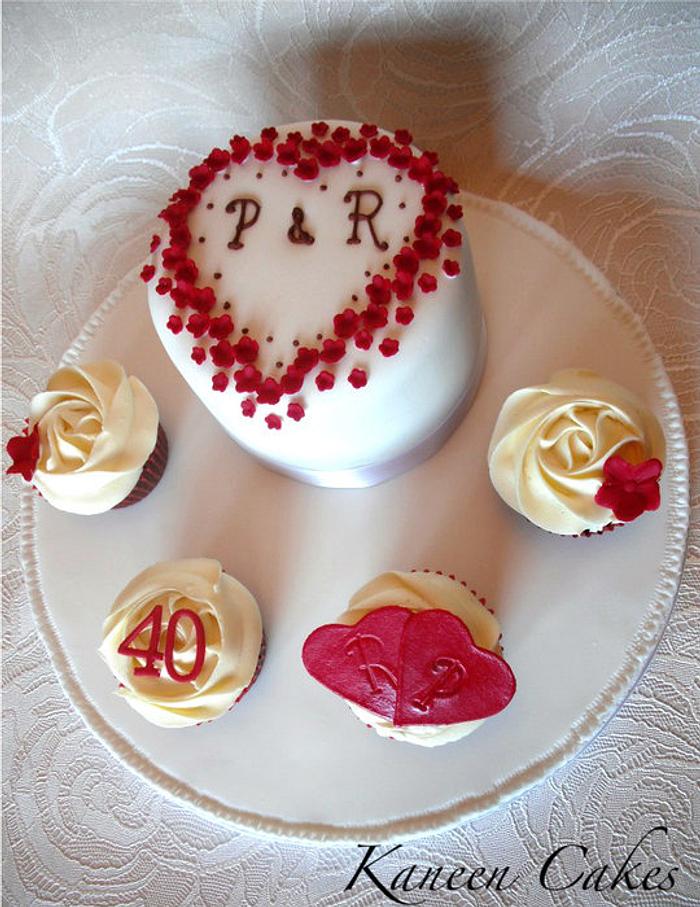 40th Ruby anniversary cake
