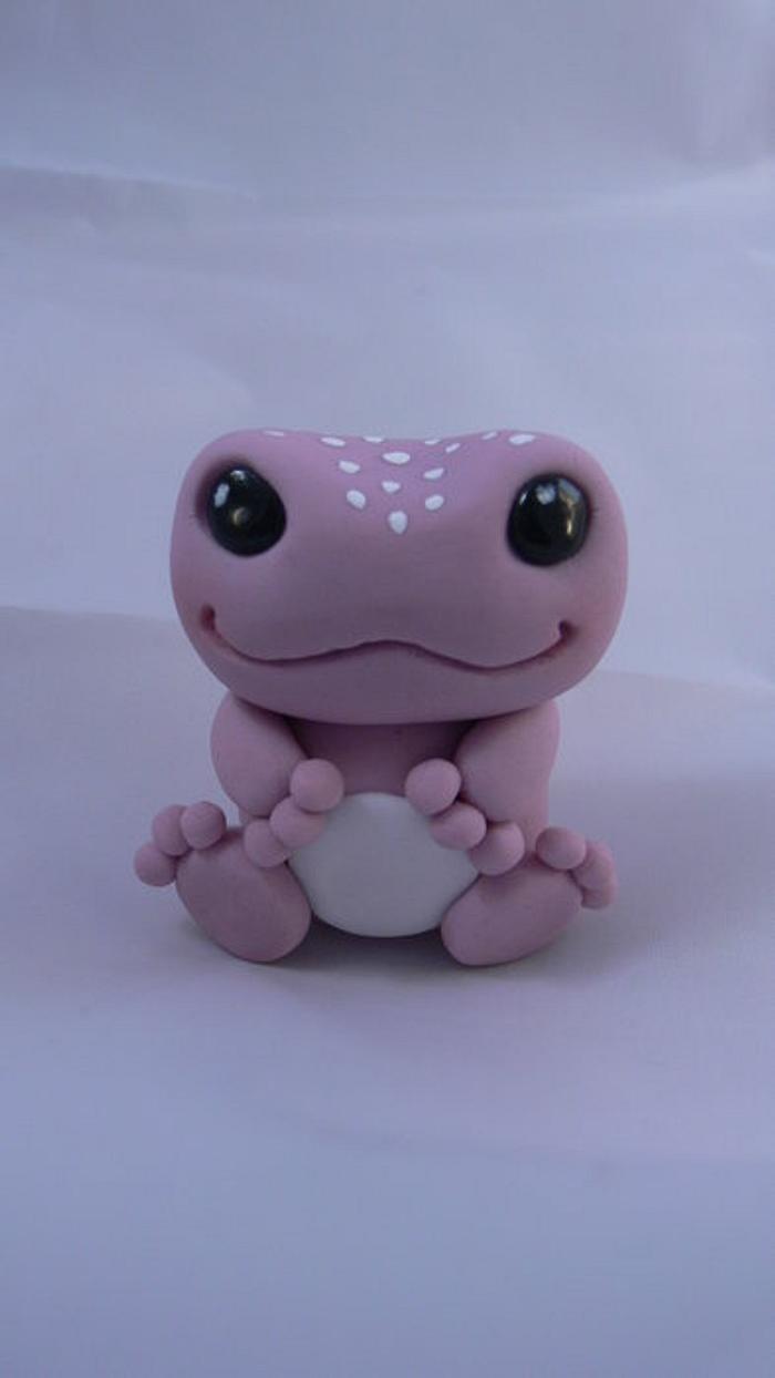 Baby frog cake topper