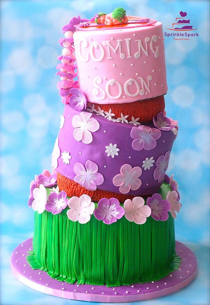 Hawaiian Theme Baby Shower Cake
