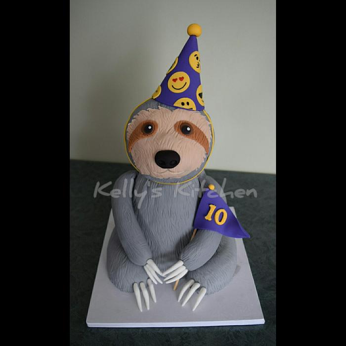 Sloth birthday cake