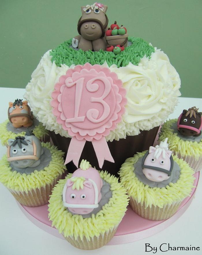 Cute pony cupcake and giant cupcakes collection