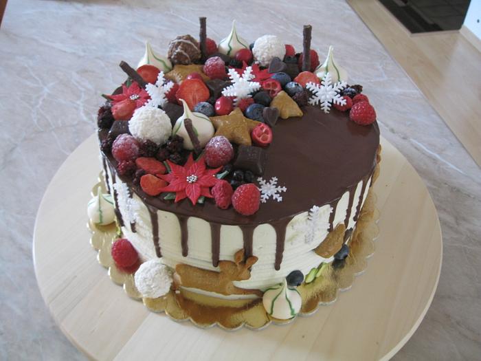 Winter birthday cake