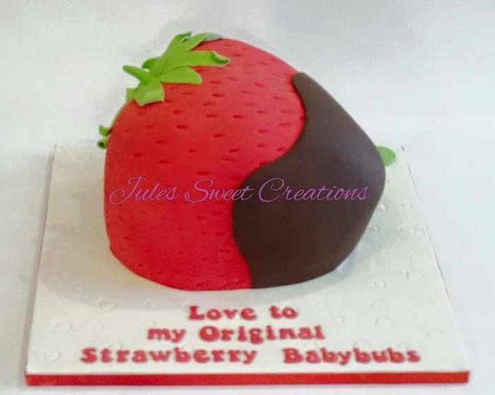 Strawberry Shaped Cake