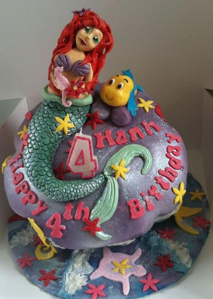 my little mermaid cake