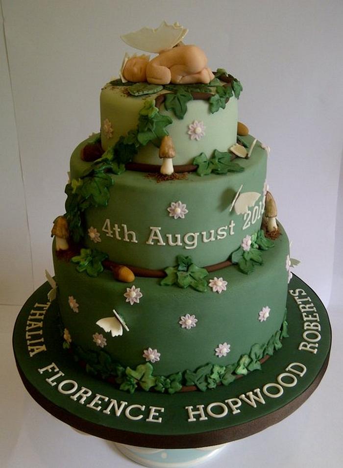 Woodland Christening Cake