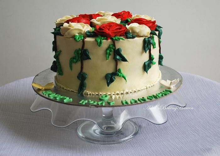 The garden Theme cake