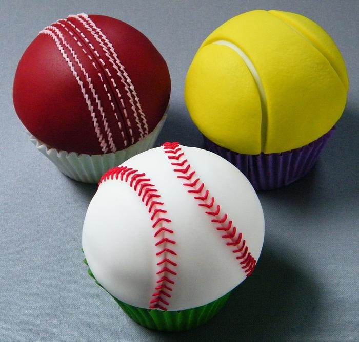 Baseball ~ Tennis ~ Cricket Ball Cupcakes