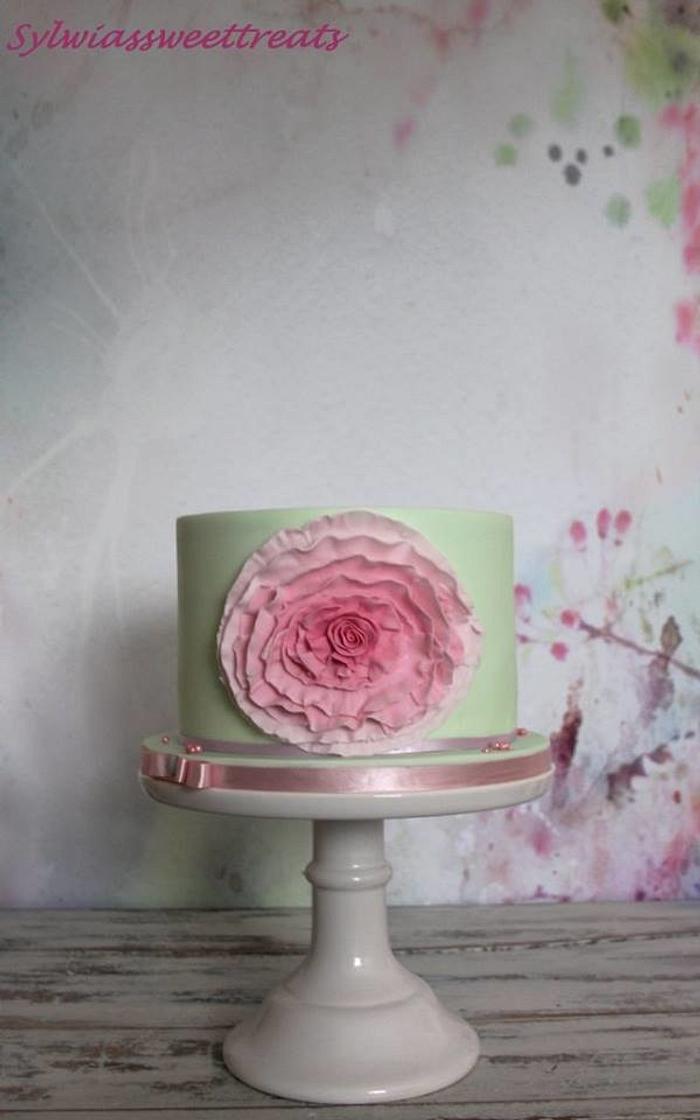 simple rose cake