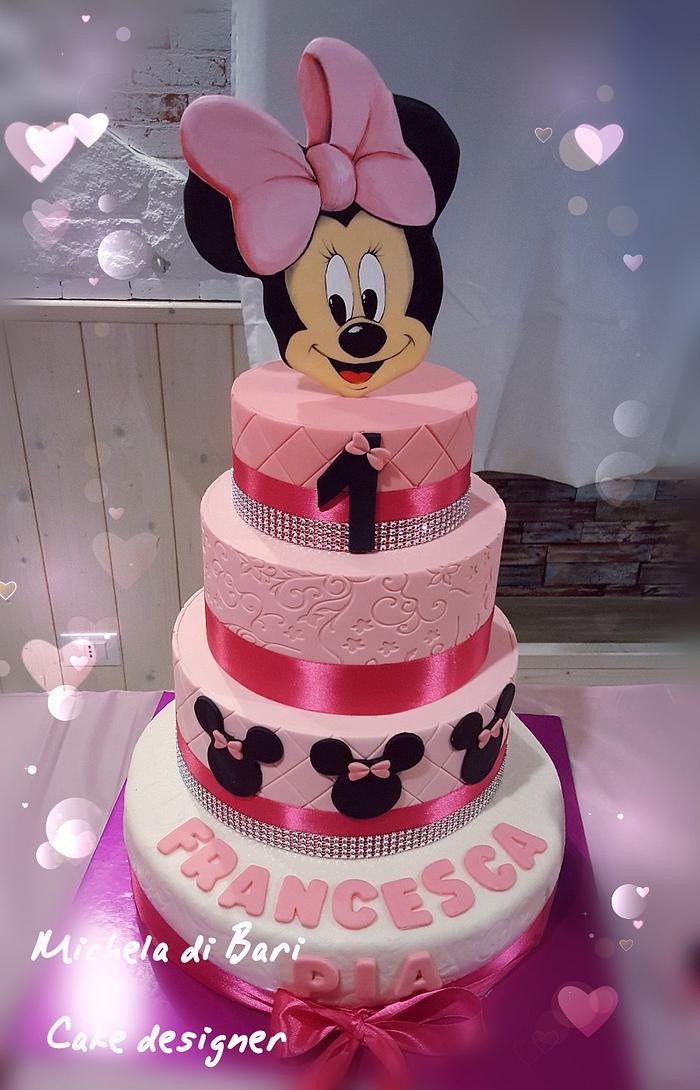 Minnie cake handpainted ❤