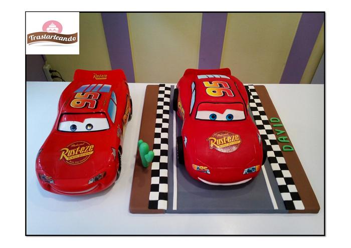TARTA COCHE RAYO MCQUEEN, CARS - Decorated Cake by - CakesDecor