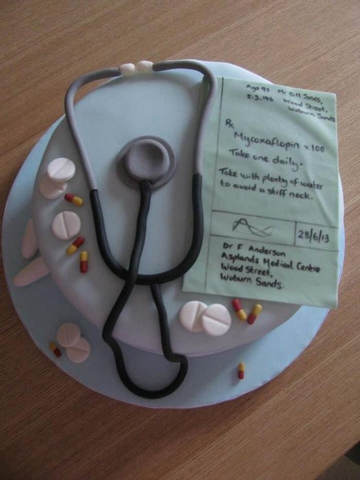 Doctor's retirement cake