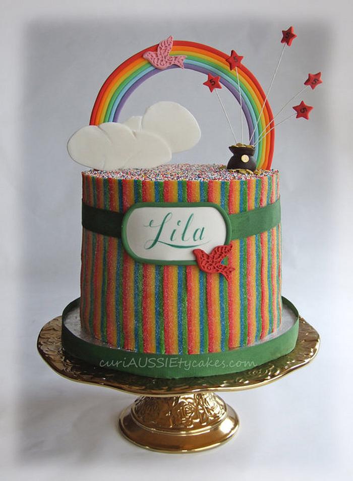 Rainbow sours cake
