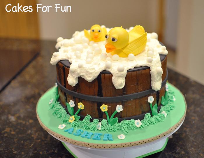 Ducky Baby Shower Cake
