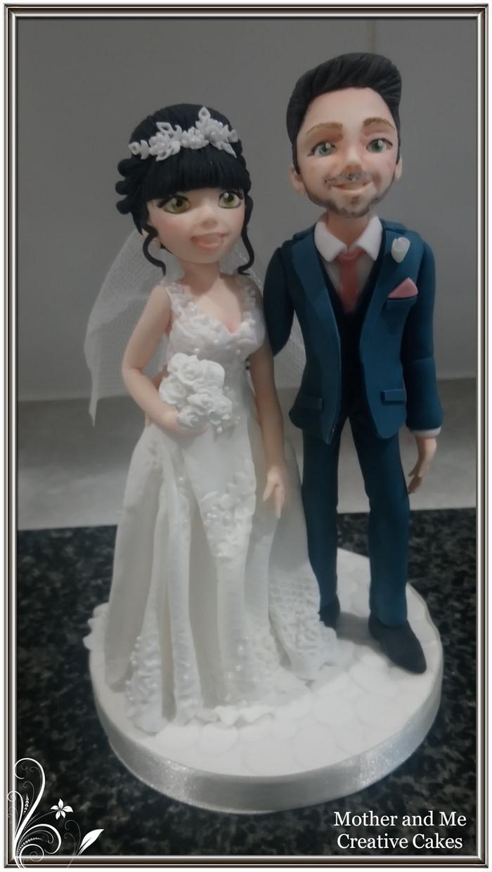 Bride and Groom Wedding Cake Topper 
