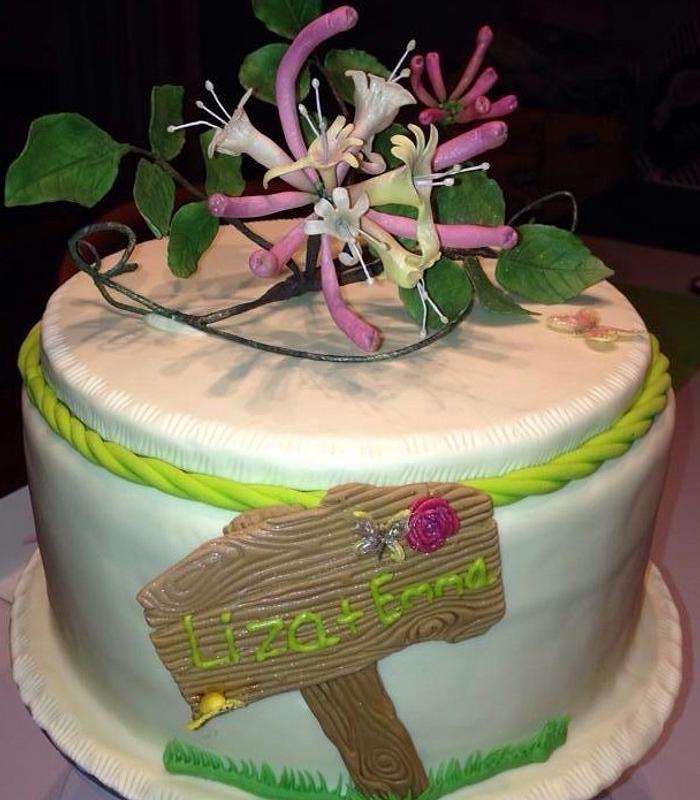 Honeysuckle birthday cake