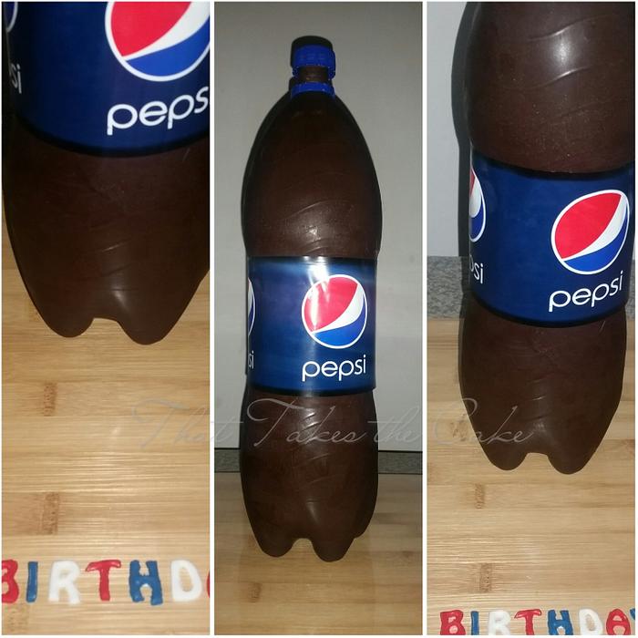 Pepsi bottle cake 